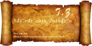 Töröcsik Zoltán névjegykártya